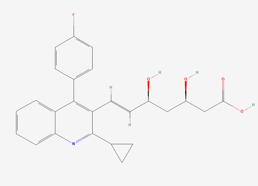 Two-dimensional chemical structure of Pitavastatin