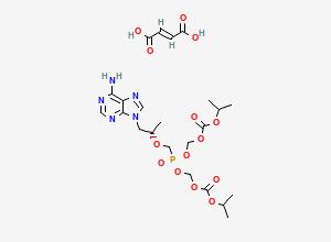 Two-dimensional chemical structure of Tenofovir (S)-Isomer/Tenofovir Disoproxil Fumarate IP Impurity G / Tenofovir Disoproxil Related Compound A/Tenofovir Disoproxil Fumarate (S)-Isomer, CAS 1432630-26-6