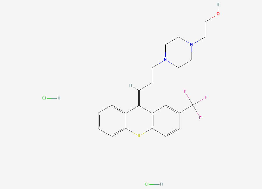 Two-dimensional chemical structure of Flupentixol Dihydrochloride, CAS 2413-38-9