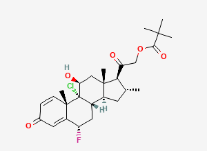 Two-dimensional chemical structure of Clocortolone Pivalate