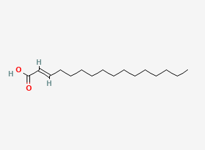 Two-dimensional chemical structure of (E)-Hexadec-2-enoic acid, CAS 929-79-3