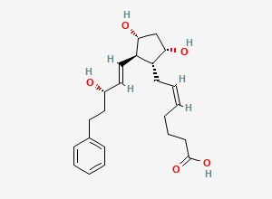 Two-dimensional chemical structure of Bimatoprost Acid Impurity, CAS 38344-08-0