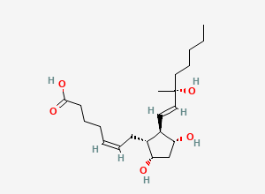 Two-dimensional chemical structure of 15-methyl-15R-PGF2alpha