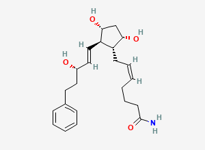 Two-dimensional chemical structure of N-Desethyl Bimatoprost, CAS 155205-89-3