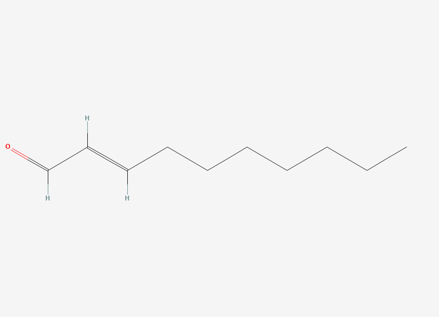 Two-dimensional chemical structure of (2E)-Decenal