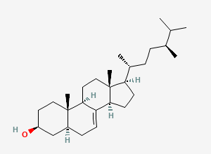 Two-dimensional chemical structure of Delta-7-Campesterol, CAS 516-78-9