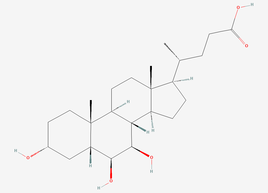 Two-dimensional chemical structure of beta-Muricholic acid