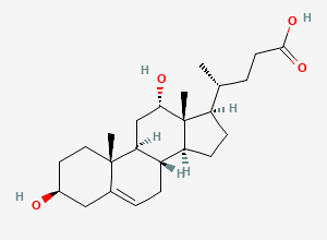 Two-dimensional chemical structure of 3,12-Dihydroxy-5-cholenoic acid