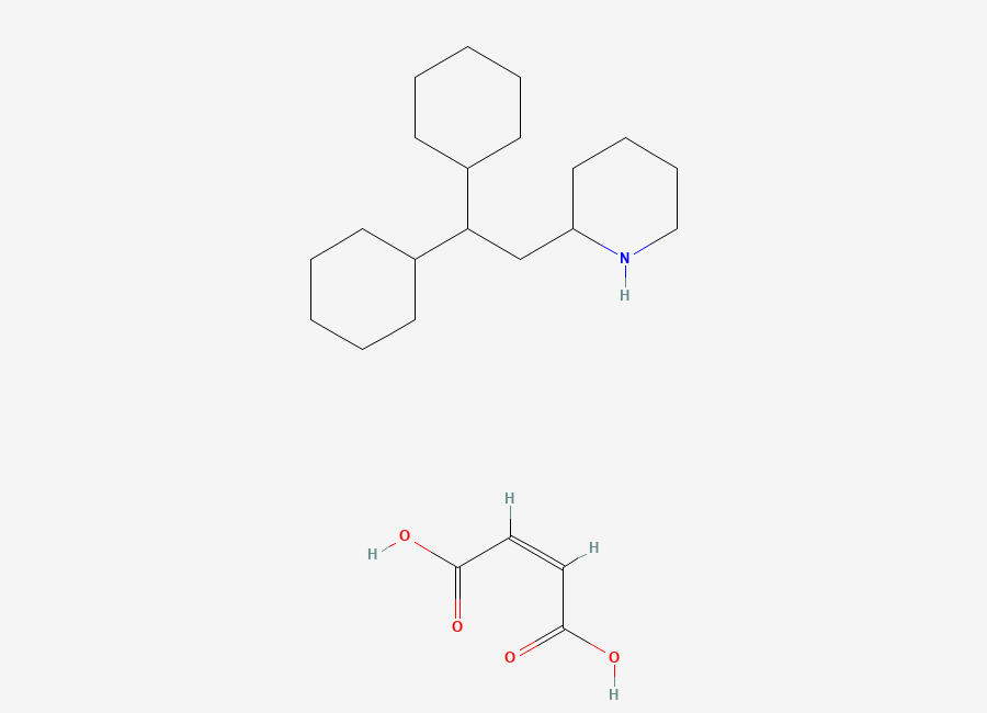 Two-dimensional chemical structure of Perhexiline Maleate