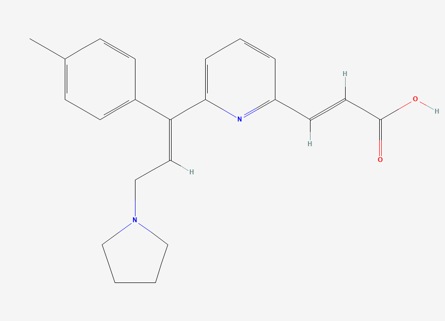 Two-dimensional chemical structure of Acrivastine