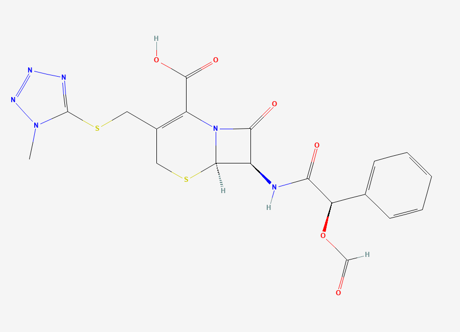 Two-dimensional chemical structure of O-Formylcefamandole