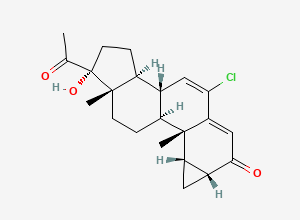 Two-dimensional chemical structure of Cyproterone Acetate EP Impurity F, CAS 2098-66-0
