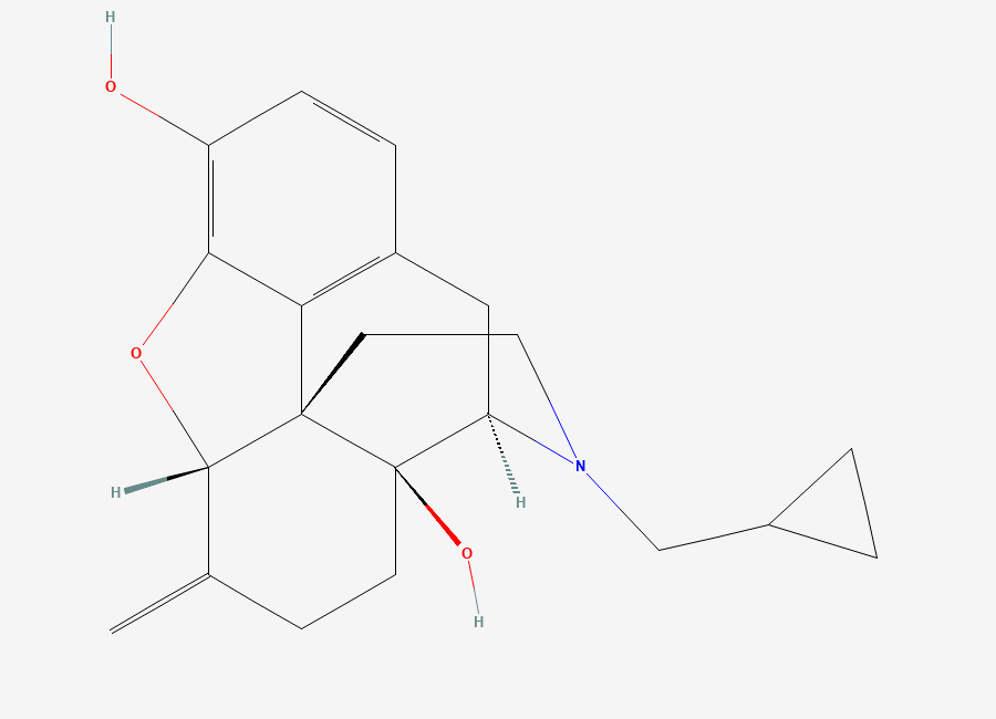 Two-dimensional chemical structure of Nalmefene, CAS 55096-26-9