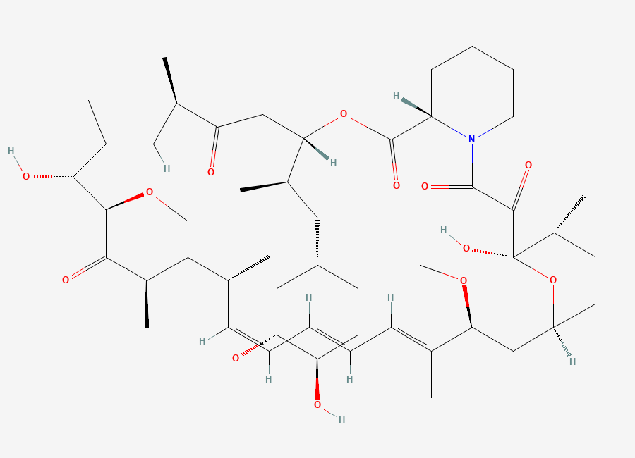 Two-dimensional chemical structure of Sirolimus, CAS 53123-88-9