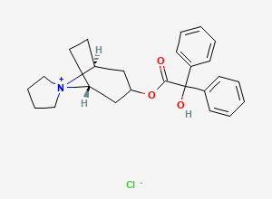 Two-dimensional chemical structure of Trospium Chloride, CAS 10405-02-4