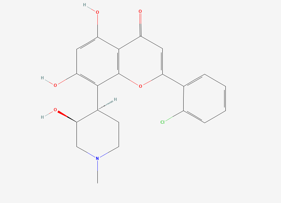 Two-dimensional chemical structure of Alvocidib