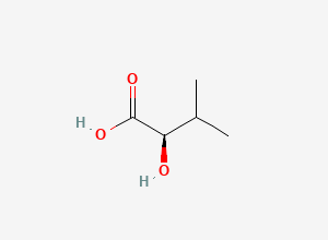 Two-dimensional chemical structure of (-)-2-Hydroxy-3-methylbutyric acid