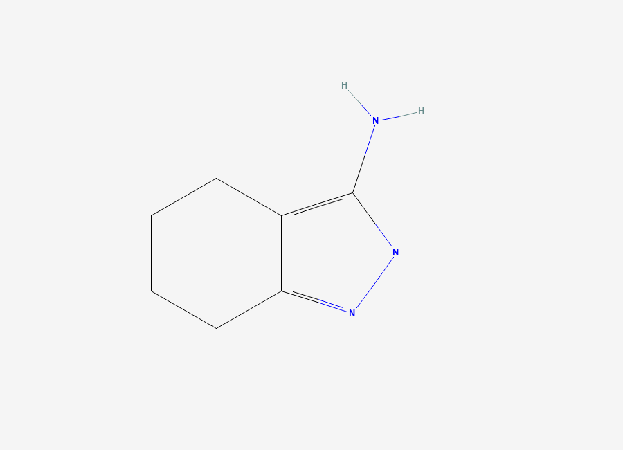 Two-dimensional chemical structure of 2-methyl-4,5,6,7-tetrahydro-2H-indazol-3-amine