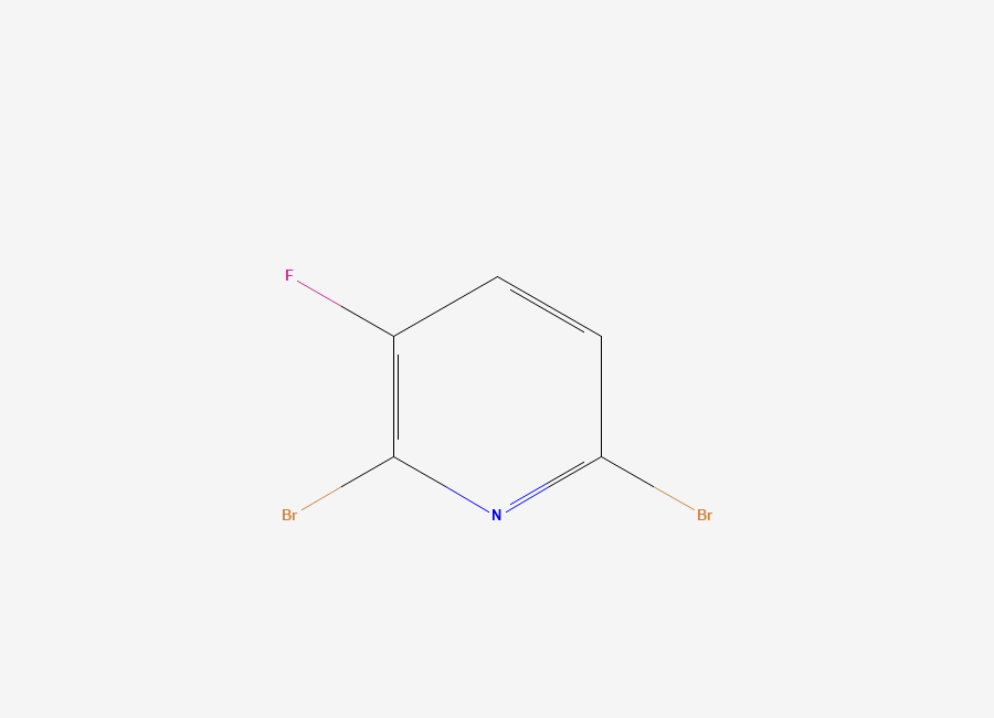 Two-dimensional chemical structure of 2,6-Dibromo-3-fluoropyridine