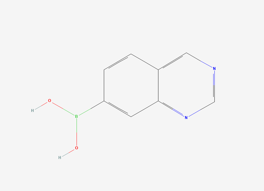 Two-dimensional chemical structure of Quinazolin-7-ylboronic acid