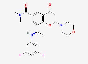Two-dimensional chemical structure of Azd-8186