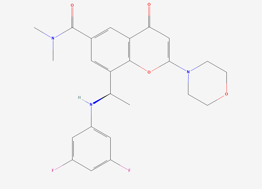 Two-dimensional chemical structure of Azd-8186