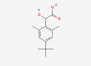 Two-dimensional chemical structure of 2-(4-tert-butyl-2,6-dimethylphenyl)-2-hydroxyacetic acid