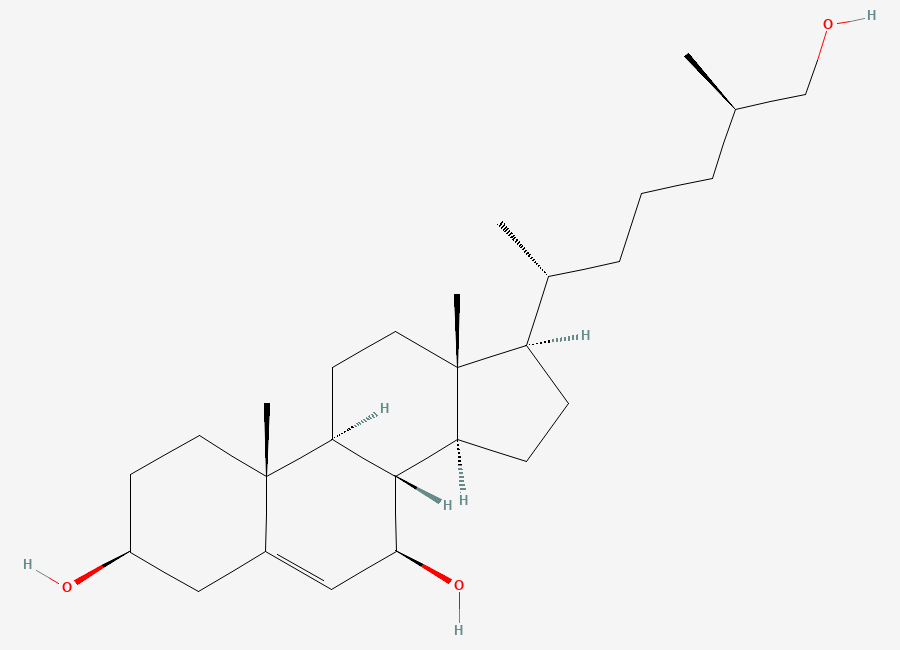 Two-dimensional chemical structure of 7beta,27-Dihydroxycholesterol