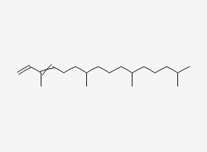 Two-dimensional chemical structure of 3,7,11,15-tetramethylhexadeca-1,3-diene