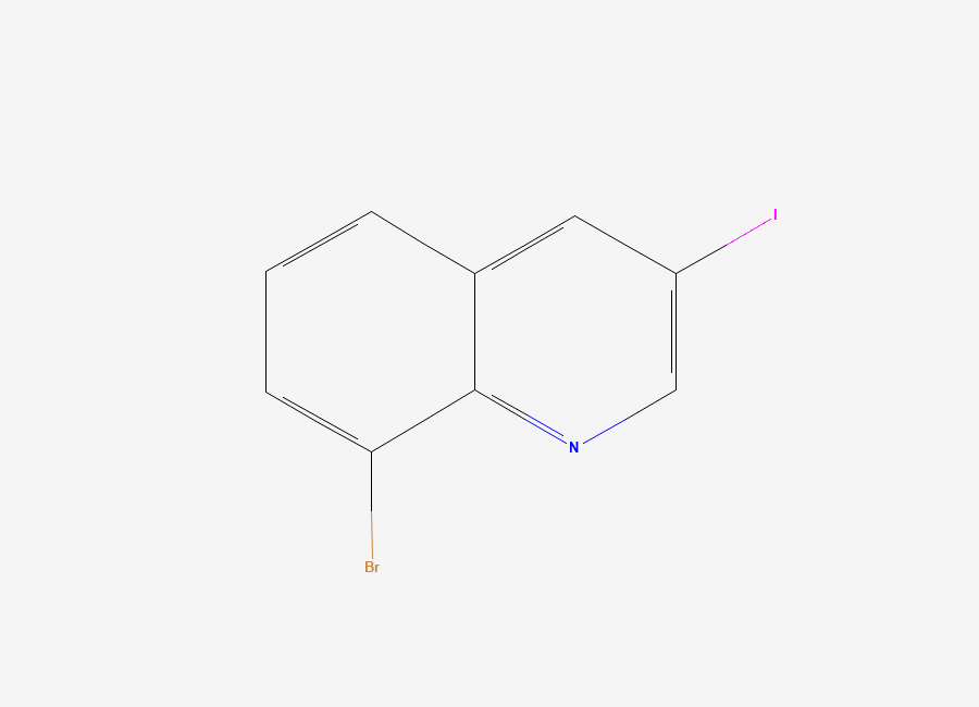 Two-dimensional chemical structure of 8-Bromo-3-iodoquinoline
