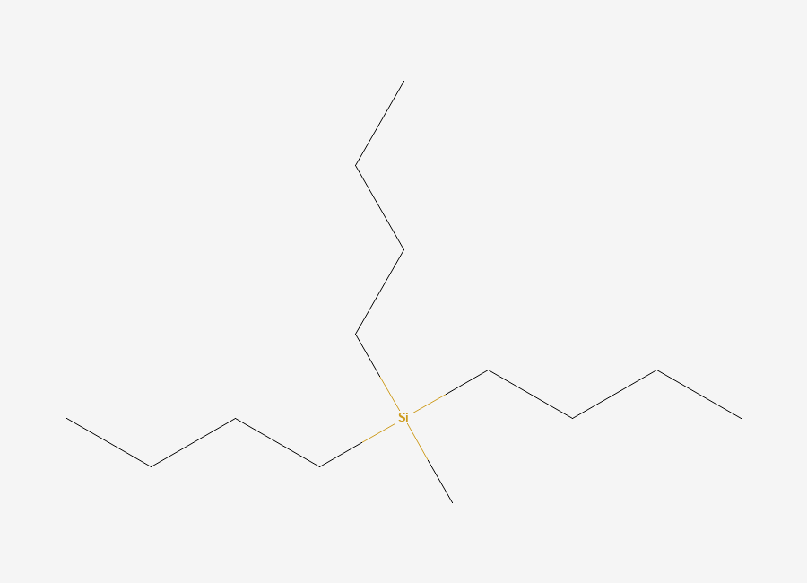 Two-dimensional chemical structure of Silane, tributyl methyl