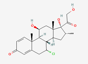 Two-dimensional chemical structure of Alclometasone, CAS 67452-97-5