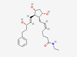 Two-dimensional chemical structure of Racemic Bimatoprost Impurity, CAS 1365263-66-6