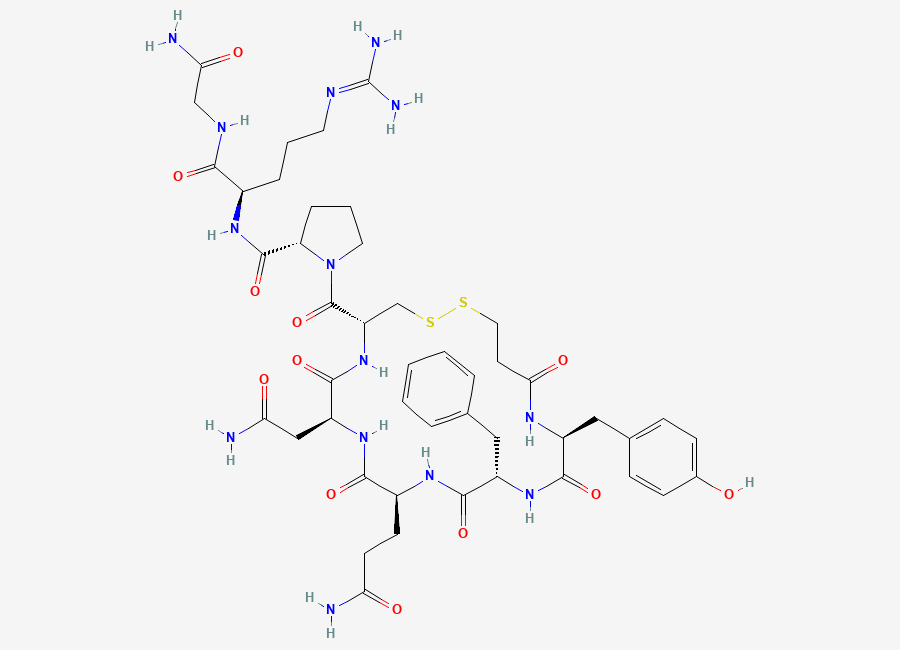 Two-dimensional chemical structure of Desmopressin