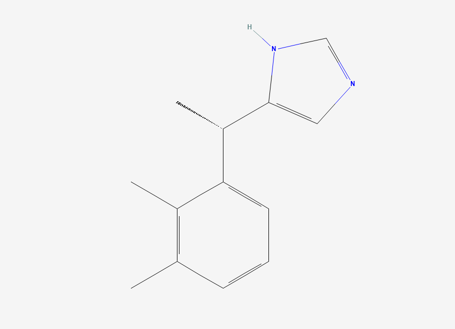 Two-dimensional chemical structure of Dexmedetomidine API, CAS 113775-47-6