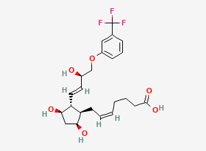 Two-dimensional chemical structure of Travoprost Related Compound A / Travoprost Acid, CAS 54276-17-4