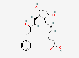 Two-dimensional chemical structure of Bimatoprost Acid 15-Epimer, CAS 41639-71-8