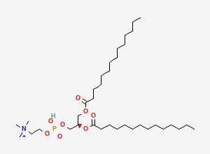 Two-dimensional chemical structure of 3,5,9-Trioxa-4-phosphatricosan-1-aminium, 4-hydroxy-N,N,N-trimethyl-10-oxo-7-((1-oxotetradecyl)oxy)-, 4-oxide, (R)-