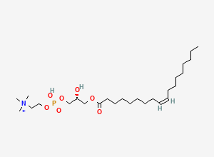 Two-dimensional chemical structure of 1-Oleoylglycerophosphocholine