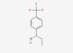 Two-dimensional chemical structure of 1-[4-(Trifluoromethyl)phenyl]propan-1-ol