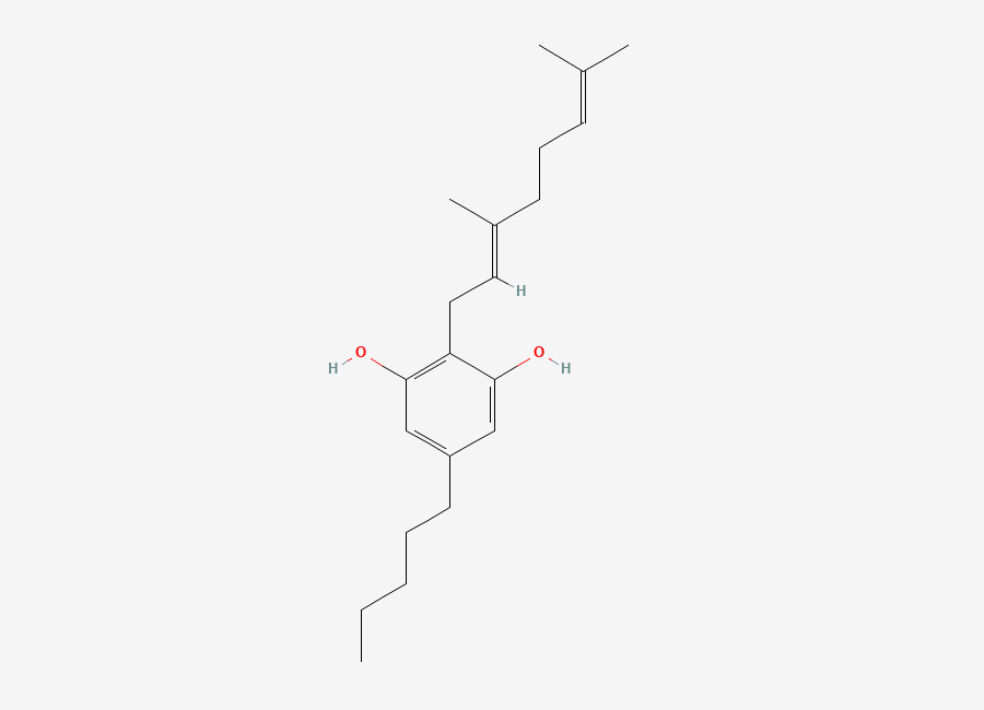 Two-dimensional chemical structure of Cannabigerol