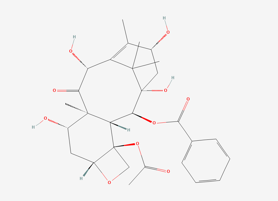 Two-dimensional chemical structure of 13-epi-10-DAB