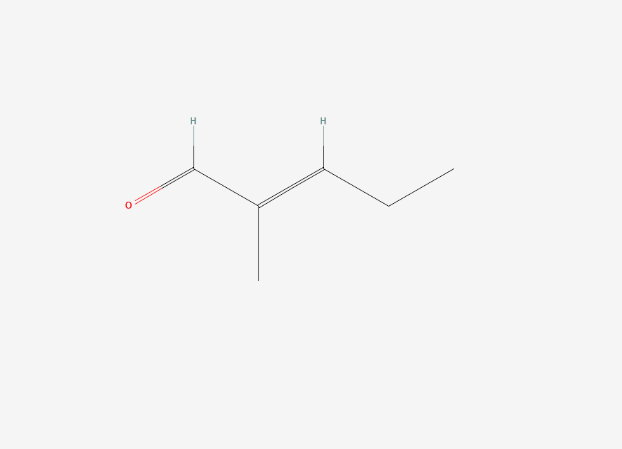 Two-dimensional chemical structure of (E)-2-Methyl-2-pentenal