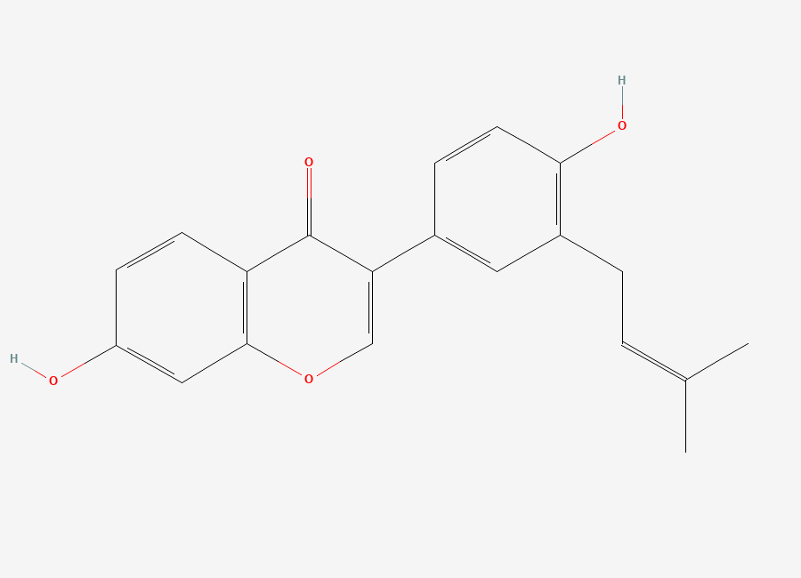Two-dimensional chemical structure of Neobavaisoflavone