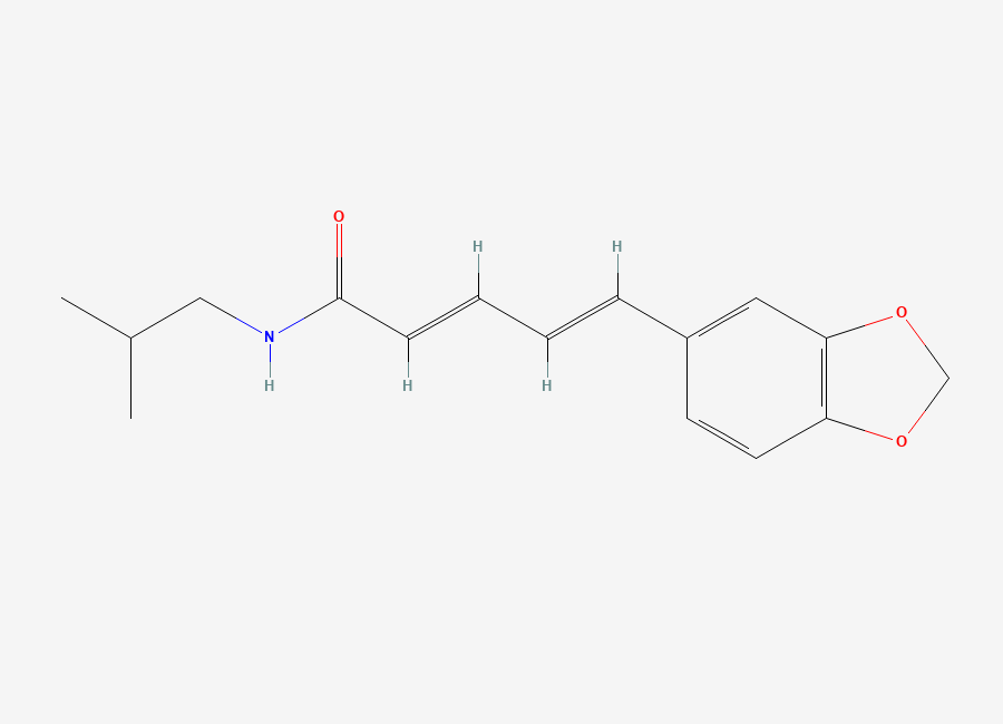 Two-dimensional chemical structure of Piperlonguminine