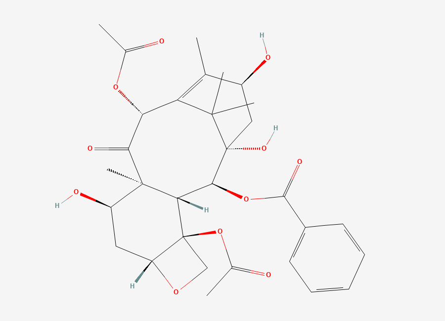 Two-dimensional chemical structure of Baccatin V
