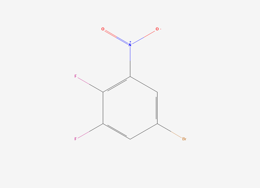 Two-dimensional chemical structure of 5-Bromo-1,2-difluoro-3-nitrobenzene