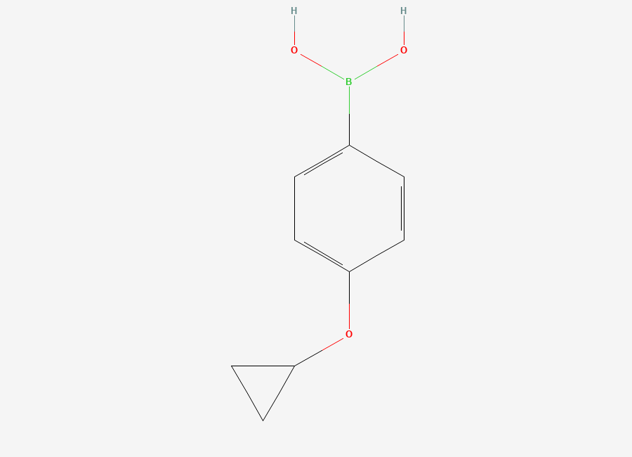 Two-dimensional chemical structure of (4-Cyclopropoxyphenyl)boronic acid
