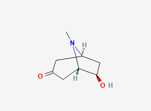 Two-dimensional chemical structure of (+-)-6beta-Hydroxytropinone