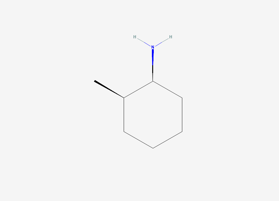 Two-dimensional chemical structure of 2-Methylcyclohexylamine, (1S,2R)-